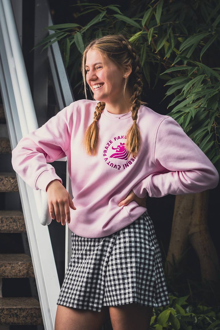 mikina růžová
